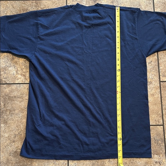 Vintage Navy Blue Periodic Table of Elements Single T-Shirt with Gold Graphic - Picture 5 of 6